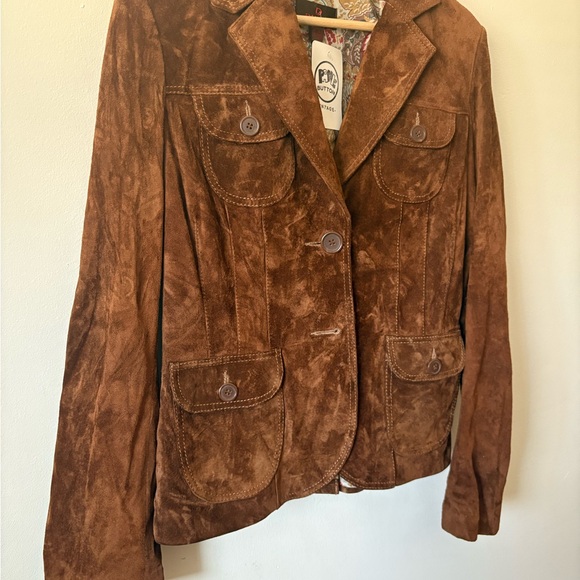 Danier Brown Suede Blazer - Picture 2 of 4